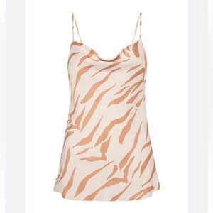 Shona Joy Tiger Print Cow Neck Top